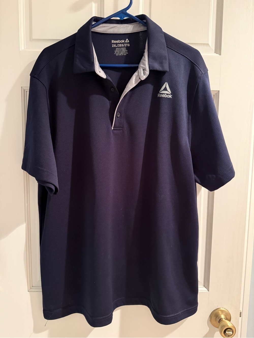 Reebok Men's Navy Polo Shirt XXL